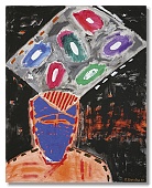 Modrá hlava, 1997, 100x80 cm